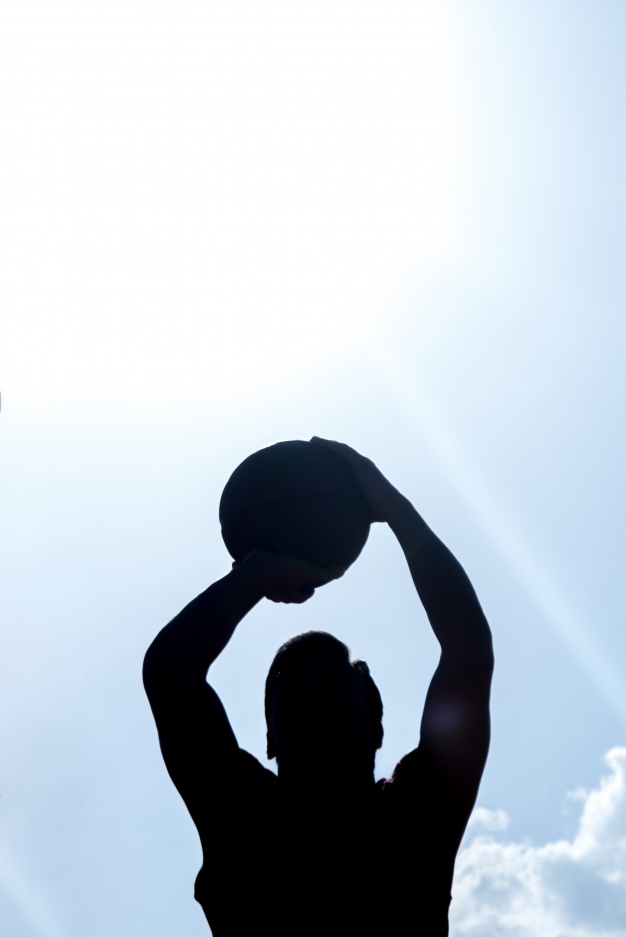 626x937 Dark Silhouette Of Basketball Player Photo Free Download