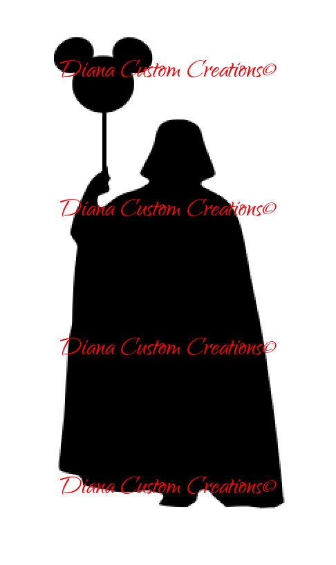 486x818 Darth Vader Holding Mickey Ballon Cricut Silhouette