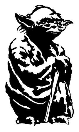 269x448 Yoda Black And White Outline Silhouette Cameo Ideas