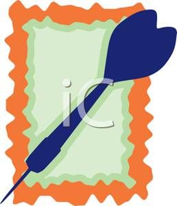 258x300 Funny Darts Cliprt Clipart Image Blue Silhouette