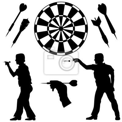 400x400 Dart Silhouette Wandposter Poster Darts, Entsprechen