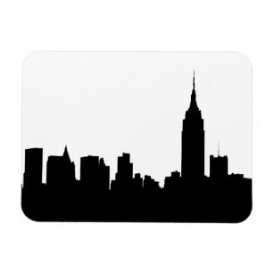 307x307 Silhouette Skyline Refrigerator Magnets Zazzle