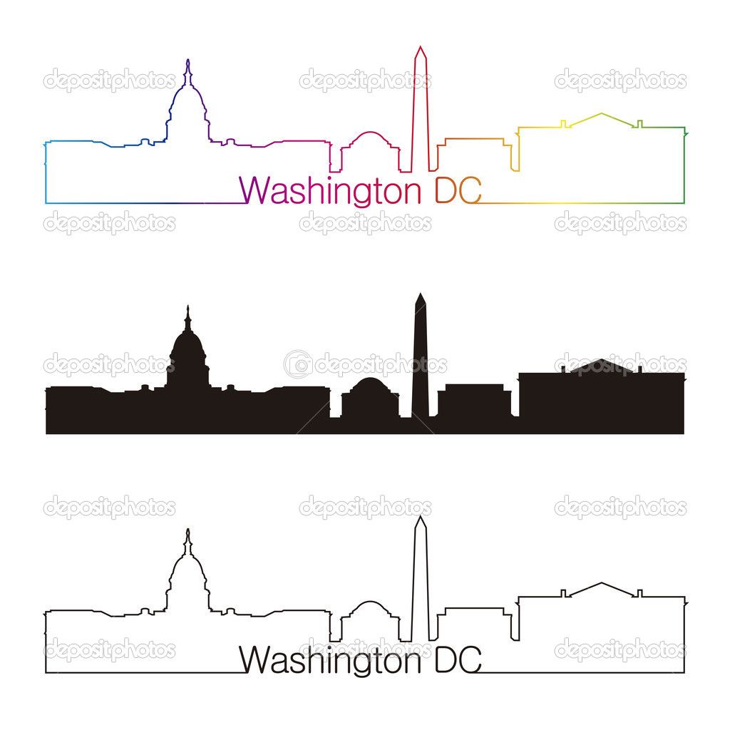 1024x1024 Washington Dc Skyline Silhouette