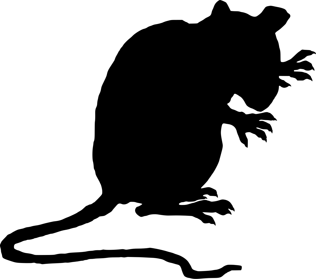 1261x1115 Clipart Dead Rat Collection