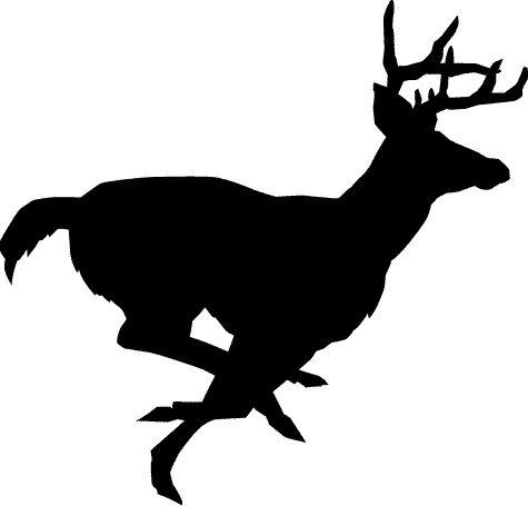 475x455 Deer Running Clipart