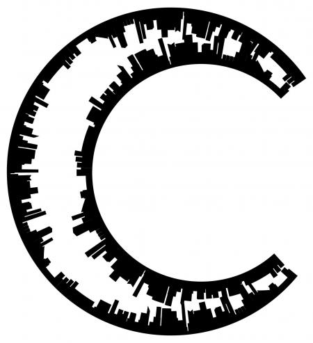 450x493 Heart City Silhouette Clipart