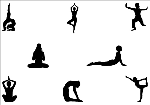 502x352 Perfect Decoration Clip Art Silhouette Vector Yoga Pose