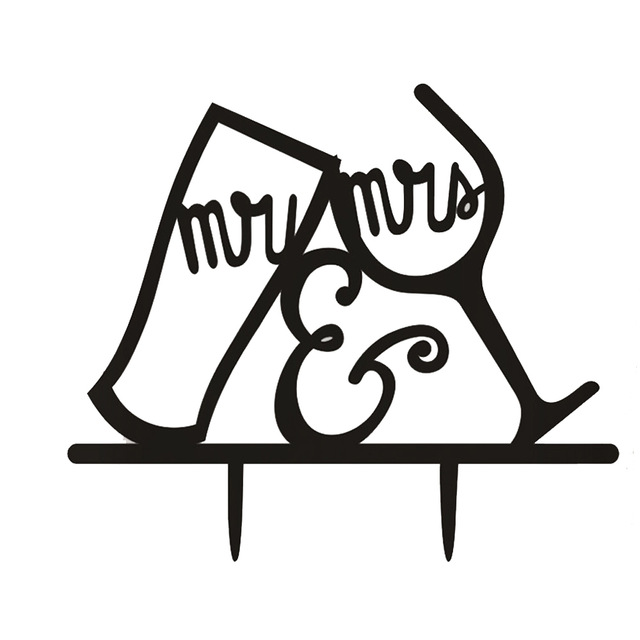 640x640 Wedding Cake Topper Mr Mrs Cheers For Best Day Silhouette Cake