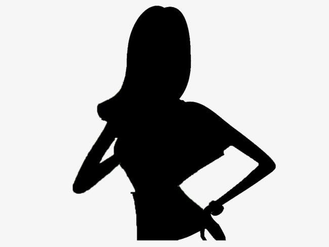 650x489 Black Silhouette Of A Woman's Upper Body Decoration, Black, Woman