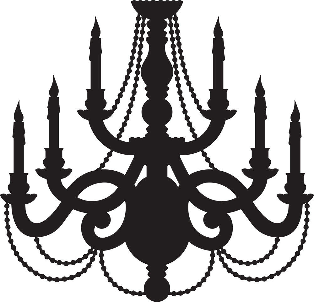 1000x961 Silhouette Clipart Chandelier'06763
