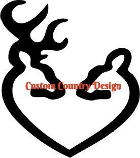 276x311 Deer Love Svg Buck And Doe Silhouette By Customcountrydesign