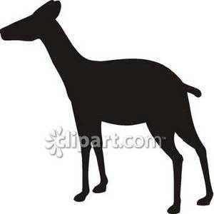 300x300 Doe Silhouette Clip Art