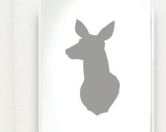 340x270 Doe A Deer Head Print Applique Creative