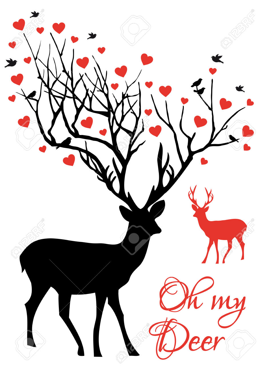 910x1300 Couple Clipart Reindeer