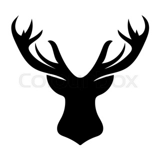 320x320 Deer Cartoon Sticker Face. Red Deer Mammal With Antler Happy Face