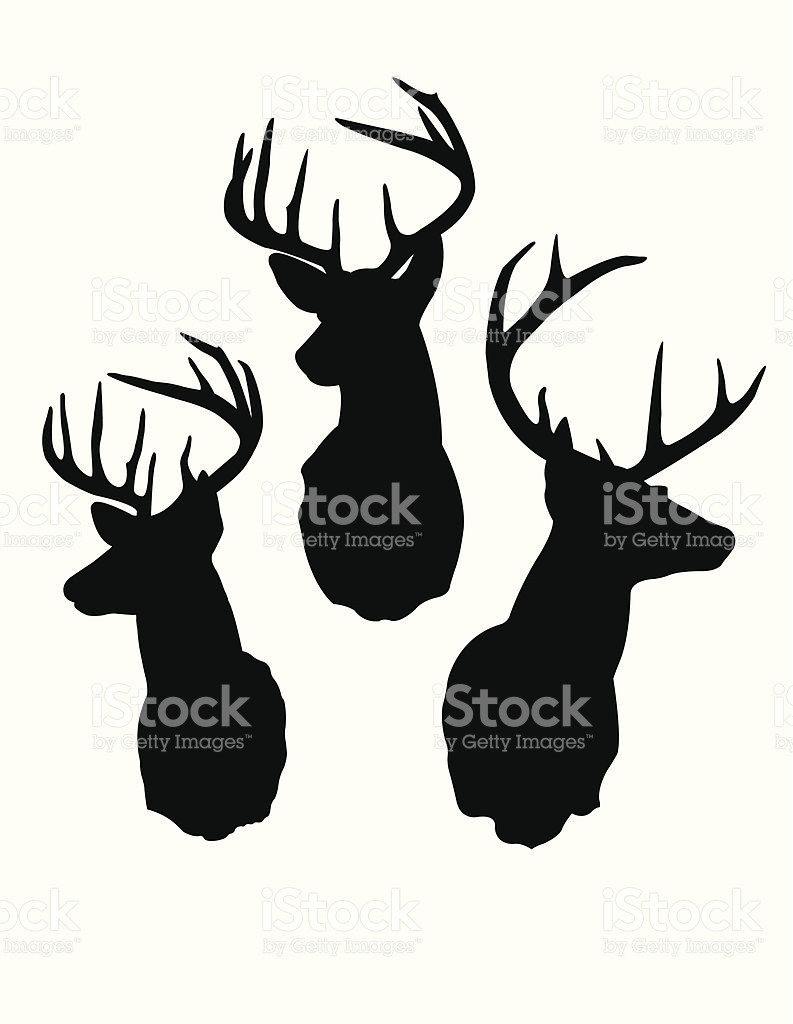793x1024 Deer Head Silhouettes Stock Vector Art More Images Of Animal Fine
