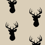 173x173 Deer Silhouette Fabric, Wallpaper Amp Gift Wrap