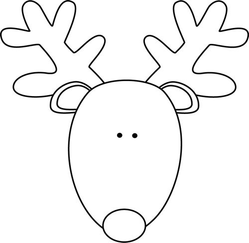 500x488 Best Photos Of Reindeer Head Outline Template