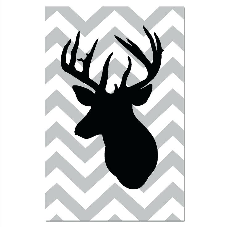 736x736 Printable Printable Animal Silhouette Patterns Free Deer Head Pin