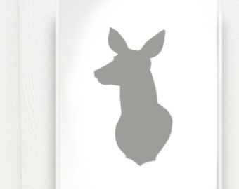 340x270 Deer Head Outline Clipart