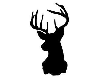 340x270 Deer Head Decal Silhouette Svg Dxf File Instant Download