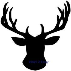 236x236 Deer Head Silhouettes