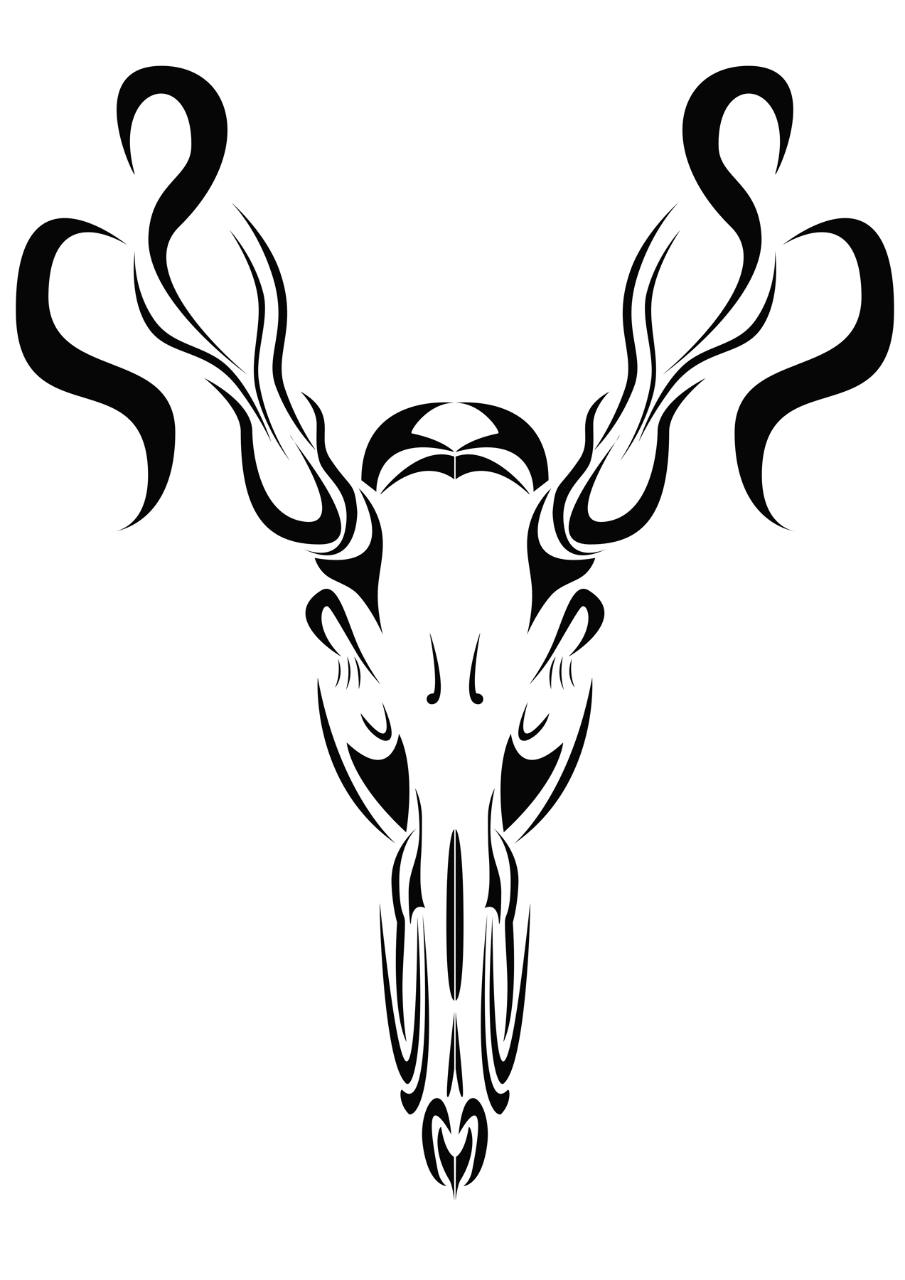 1273x1800 Free Drawings Of Deer Skulls, Hanslodge Clip Art Collection