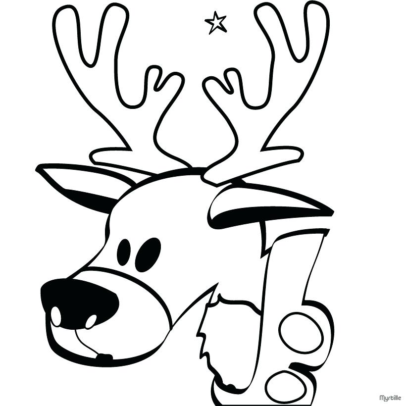 820x820 Reindeer Outline