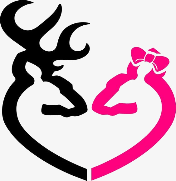 564x579 Creative Heart Shaped Logo, Deer Head, Pink Fawn, Black Elk Png