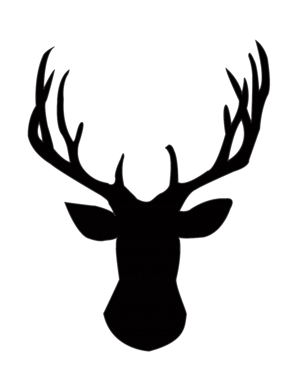 1000x1294 Deer Head Antlers Silhouette Robertjhastings Net Amazing
