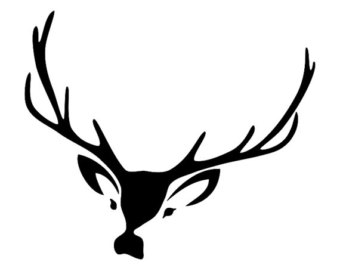 340x270 Drawn Antler Silhouette