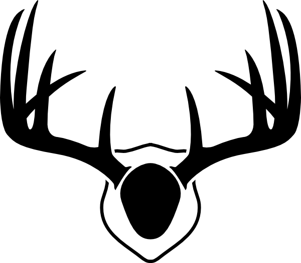 600x526 Mounted Deer Antlers Clip Art