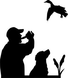 236x269 Duck Call Wall Decal (Black