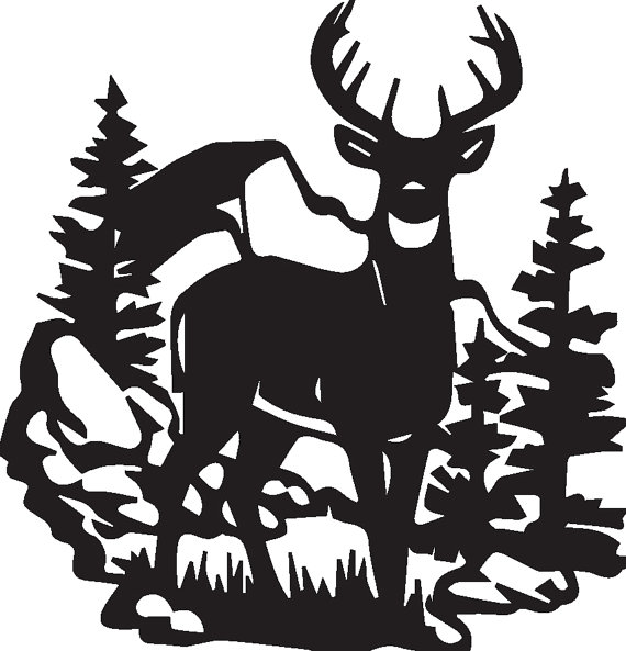 570x593 Deer Jumping Fence Svg