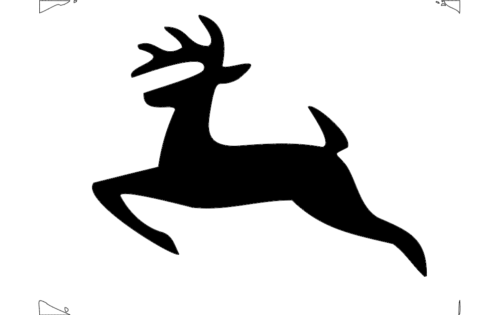 1002x633 Deer Jumping Dxf File Free Download