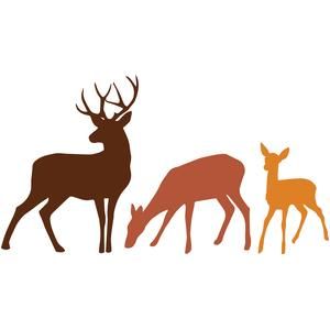 300x300 Deer Family Silhouettes Silhouette Design, Silhouettes And Deer
