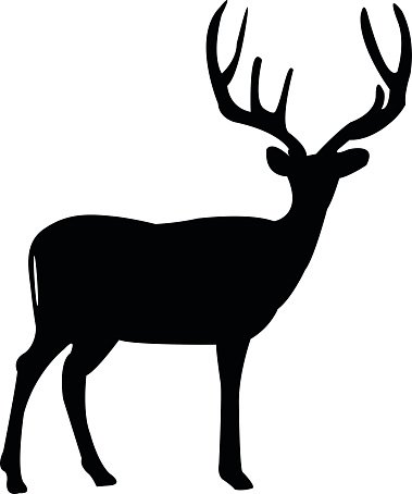 379x454 Deer Silhouette Stock Vectors