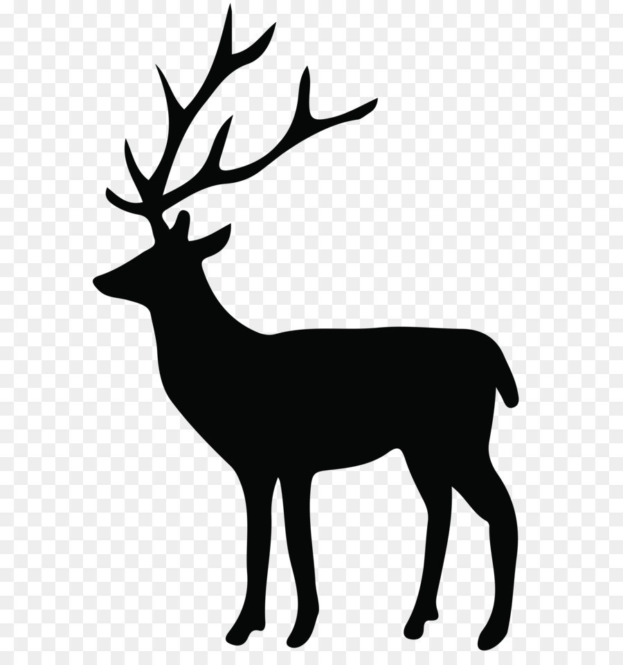 900x960 Reindeer Silhouette White Tailed Deer Clip Art