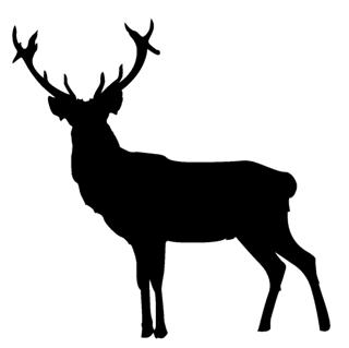 320x319 Deer Silhouette 2 Decal Sticker