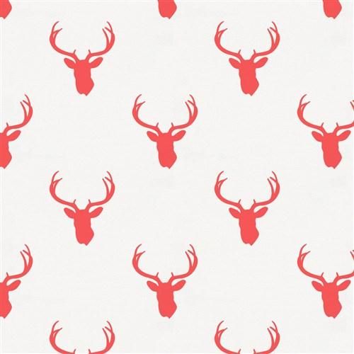 500x500 Coral Deer Silhouette Fabric By The Yard Deer Silhouette