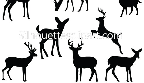 500x288 Deer Silhouette Clipart