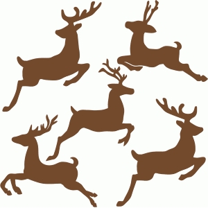 300x300 Flying Reindeer Set Silhouette Design, Silhouette And Xmas Crafts
