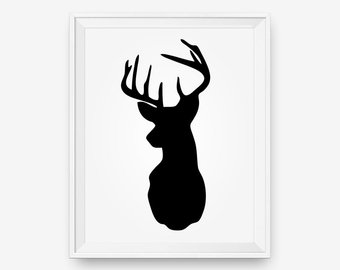 340x270 Deer Head Art Etsy