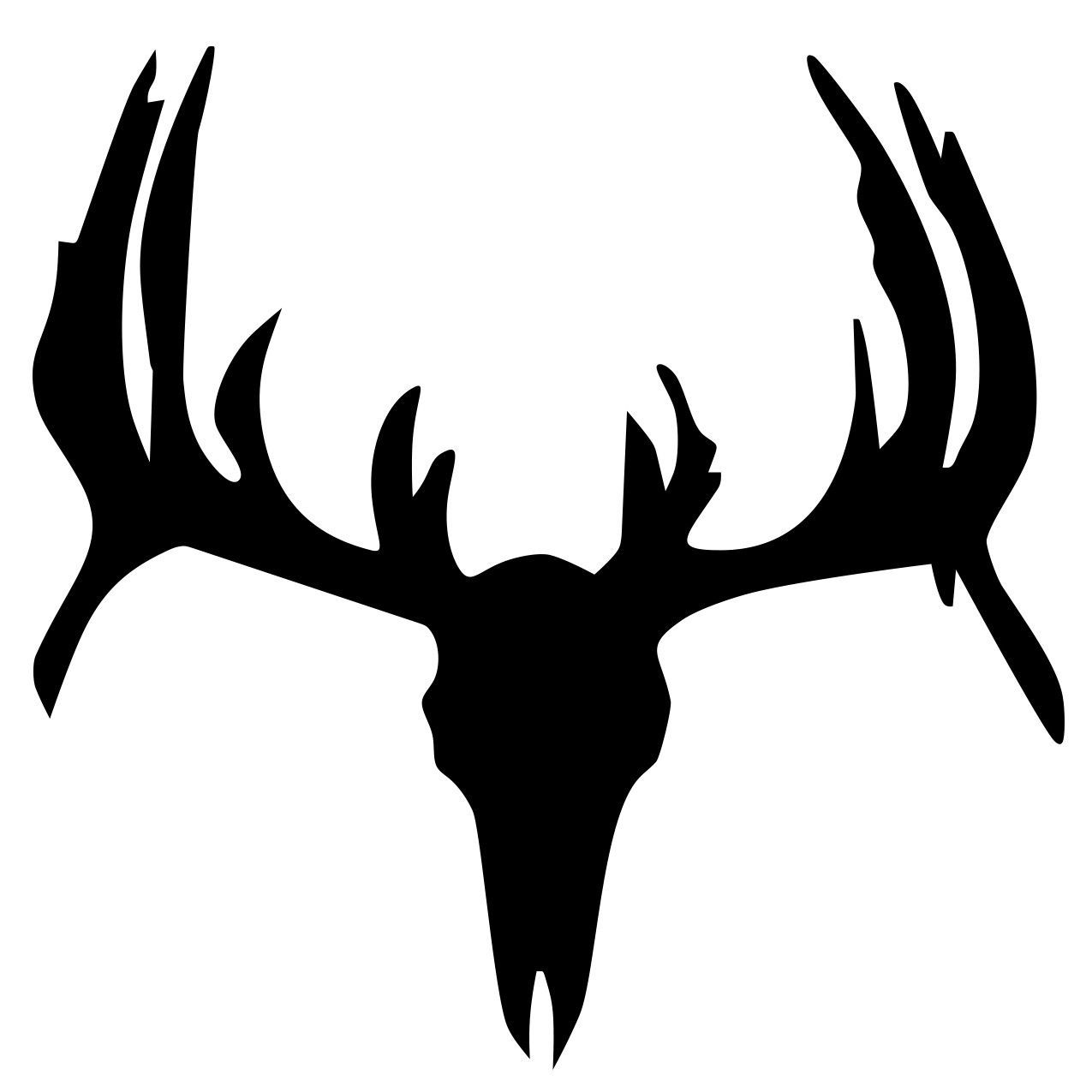 1275x1275 Deer Skull Vinyl Sticker Deer Skulls, Cricut And Silhouette