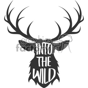 300x300 Royalty Free Into The Wild Deer Svg Cut File Vector Design 403017