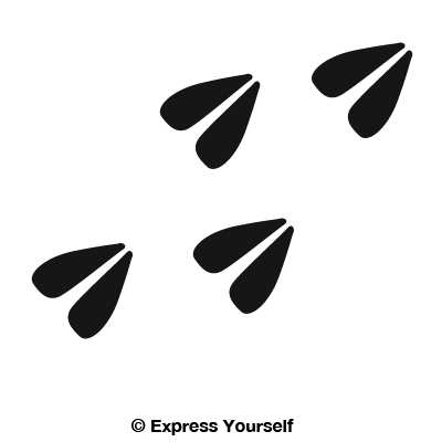 400x400 Deer Track Prints Decal