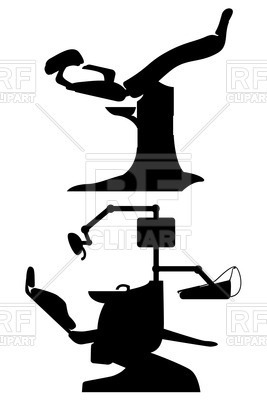 267x400 Gynecological And Dental Chair Silhouette Royalty Free Vector Clip