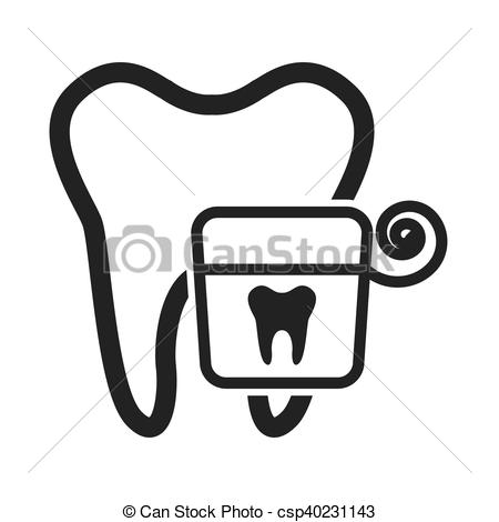 450x470 Tooth Silhouette With Dental Care Icon Vector Illustration Eps