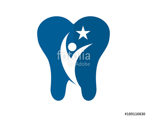 500x400 Dental Dent Dentist Tooth Teeth Figure Blue Silhouette Stock