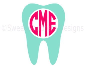 340x270 Tooth Svg File, Tooth Monogram Svg, Teeth Svg, Dentist Cutting